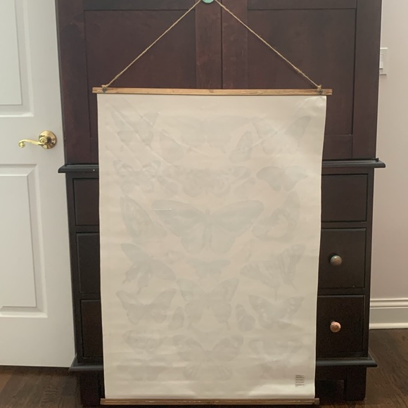 Butterflies Burlap & Wood Scroll Wall Décor - Picture 6 of 15